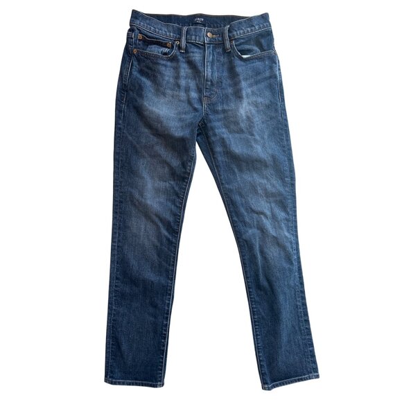 J.Crew Mens Flex Straight Leg Jeans Size W30 L32 Dark Wash Classic 90s - Picture 1 of 6